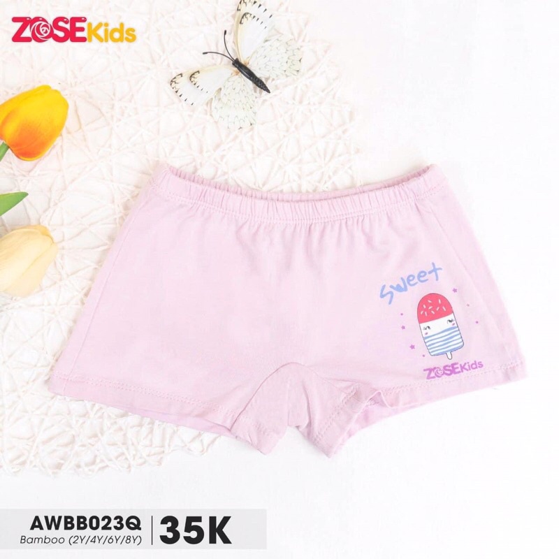 Quần chip đùi sợi tre (bamboo) ZoseKids cho bé gái 2-4Y