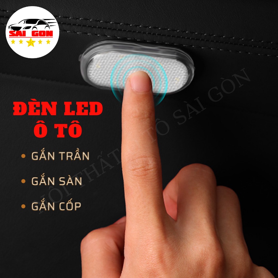 Đèn trần ô tô - đèn led trần ô tô bật tắt bằng cảm ứng, kích thước 53x27mm, đầy đủ màu sắc cho bạn lựa chọn