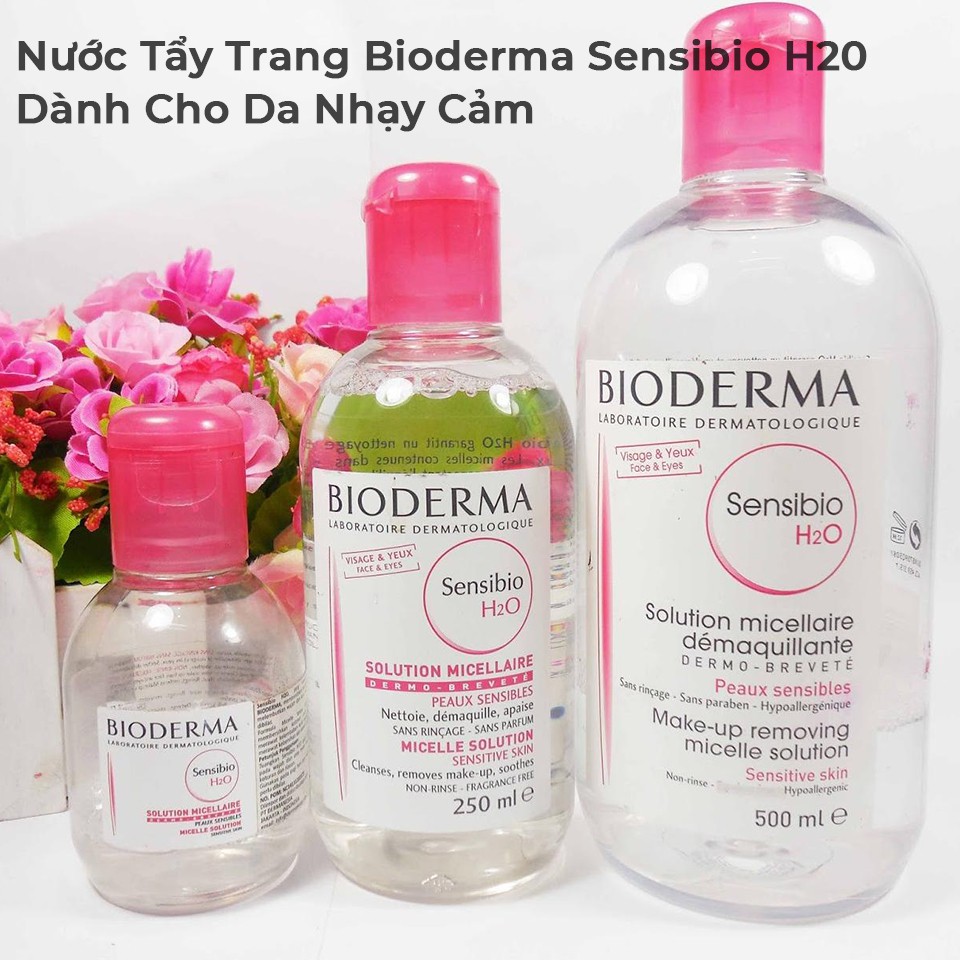 Nước Tẩy Trang BIODERMA (Nắp Hồng Cho Da Nhạy Cảm).