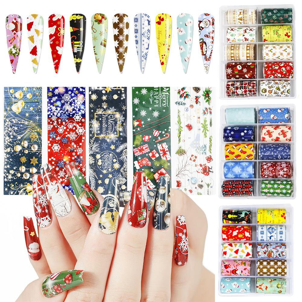 Sticker Dán Móng Toàn Diện Họa Tiết Halloween Giáng Sinh 3D