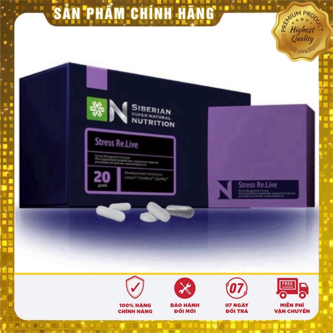 Thực phẩm bảo vệ sức khỏe hỗ trợ giảm căng thẳng và mất ngủ Stress Re.live Siberian Health