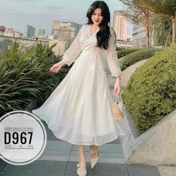 Đầm maxi big size voan đẹp từ 60kg-90kg