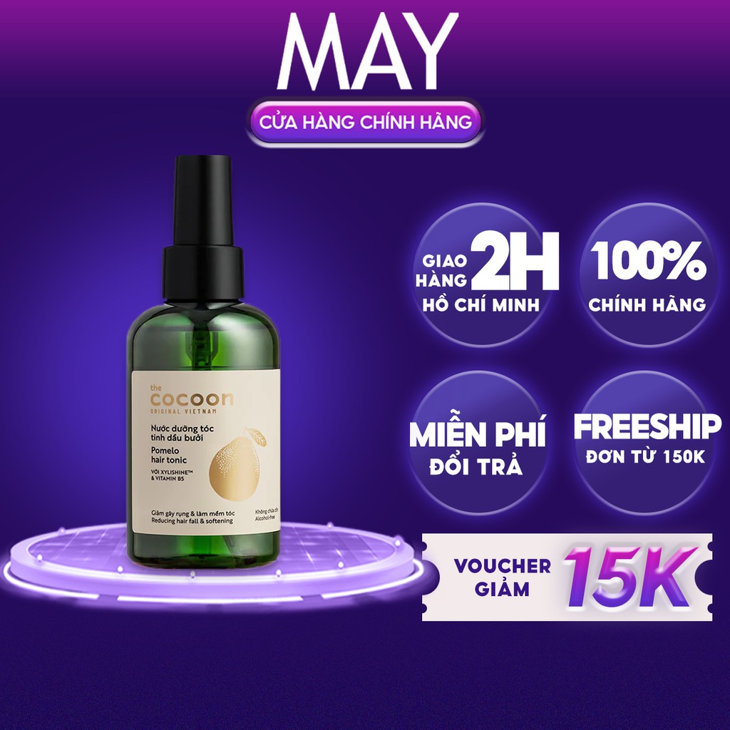 NƯỚC DƯỠNG TÓC TINH DẦU BƯỞI COCOON 140ml