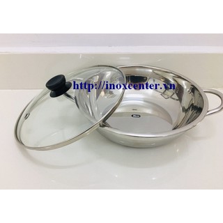Nồi nấu lẩu nắp kính đường kính 26 cm