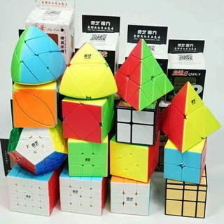 Combo 15 RUBIK SIÊU BIẾN THỂ MoYu Meilong Qiyi 2x2 3x3 4x4 5x5 Pyraminx Tam Giác Cube Như Hình
