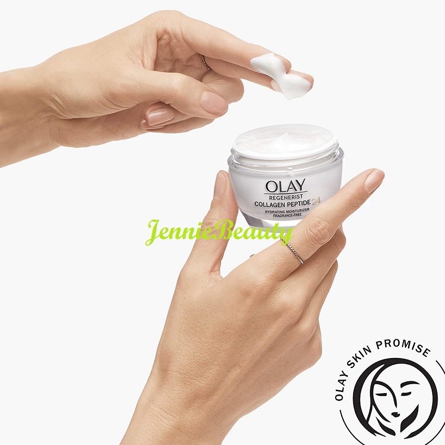 [New/ Hàng USA] Kem dưỡng ẩm chống lão hóa và tái tạo da Olay Regenerist Collagen Peptide 24 Hydrating Moisturizer (48g)