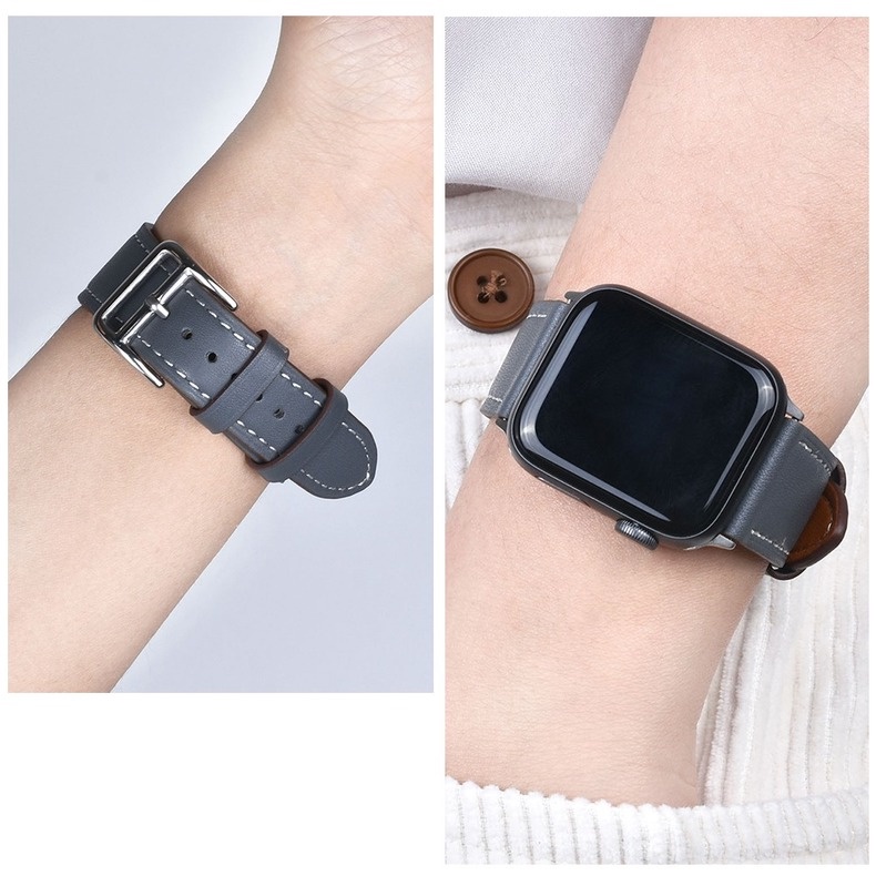 Dây Đeo Bằng Da Chất Lượng Cao Cho Đồng Hồ Apple watch 45 41 MM 45MM 41MM 40MM 44MM 42MM 38MM Series 7 6 Se 5 4 3 2