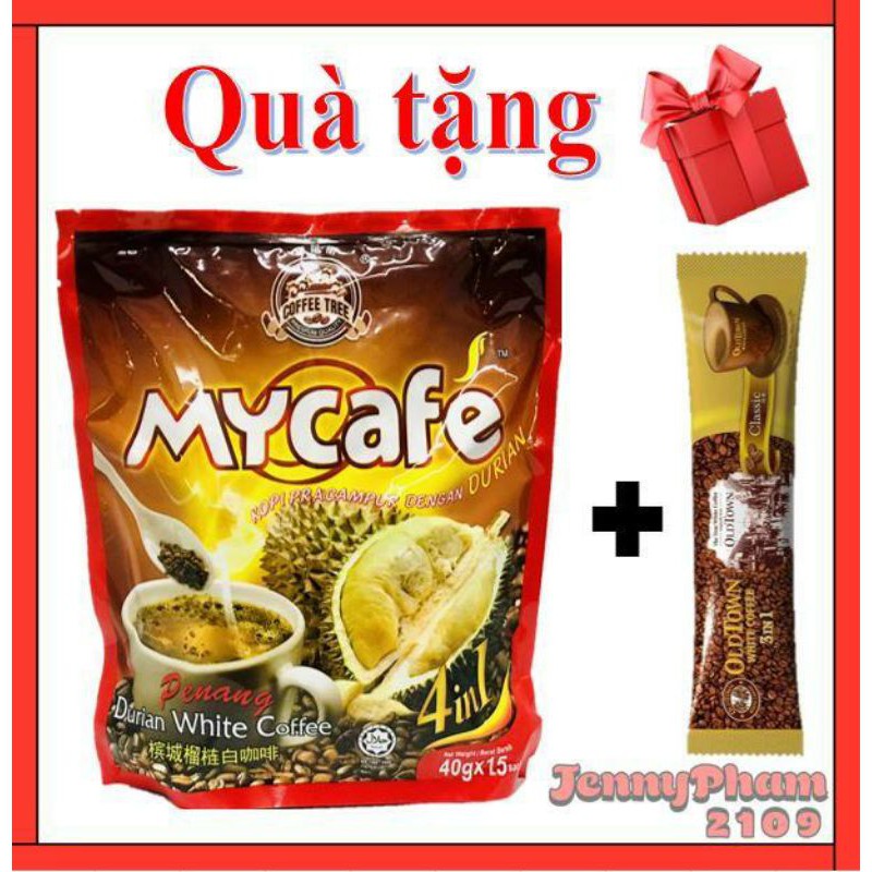 [hàng chính hãng]Cà phê trắng My Cafe vị sầu riêng penang Malaysia🇲🇾