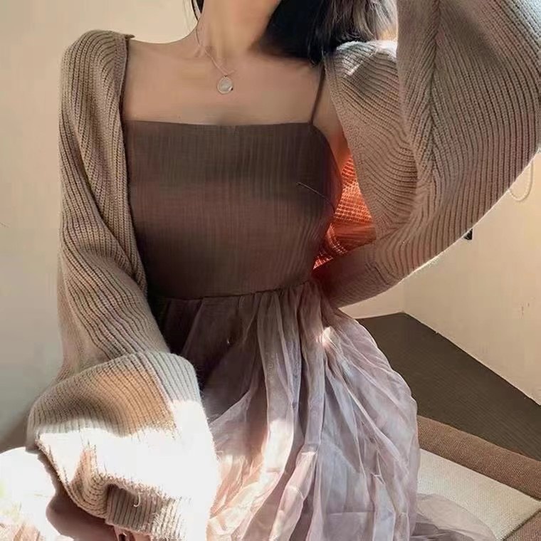 ✨BÁN SỈ✨CADIGAN DÁNG CROPTOP 4 màu tay bồng