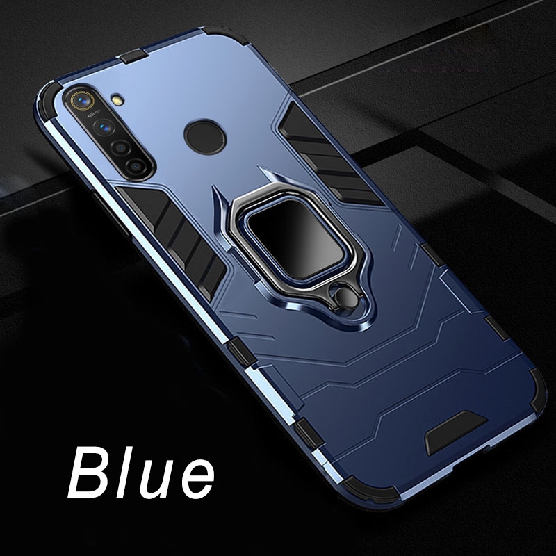 Ốp điện thoại cứng gắn đế nam châm phong cách Black Panther dành cho OPPO Realme 5 / 5 Pro