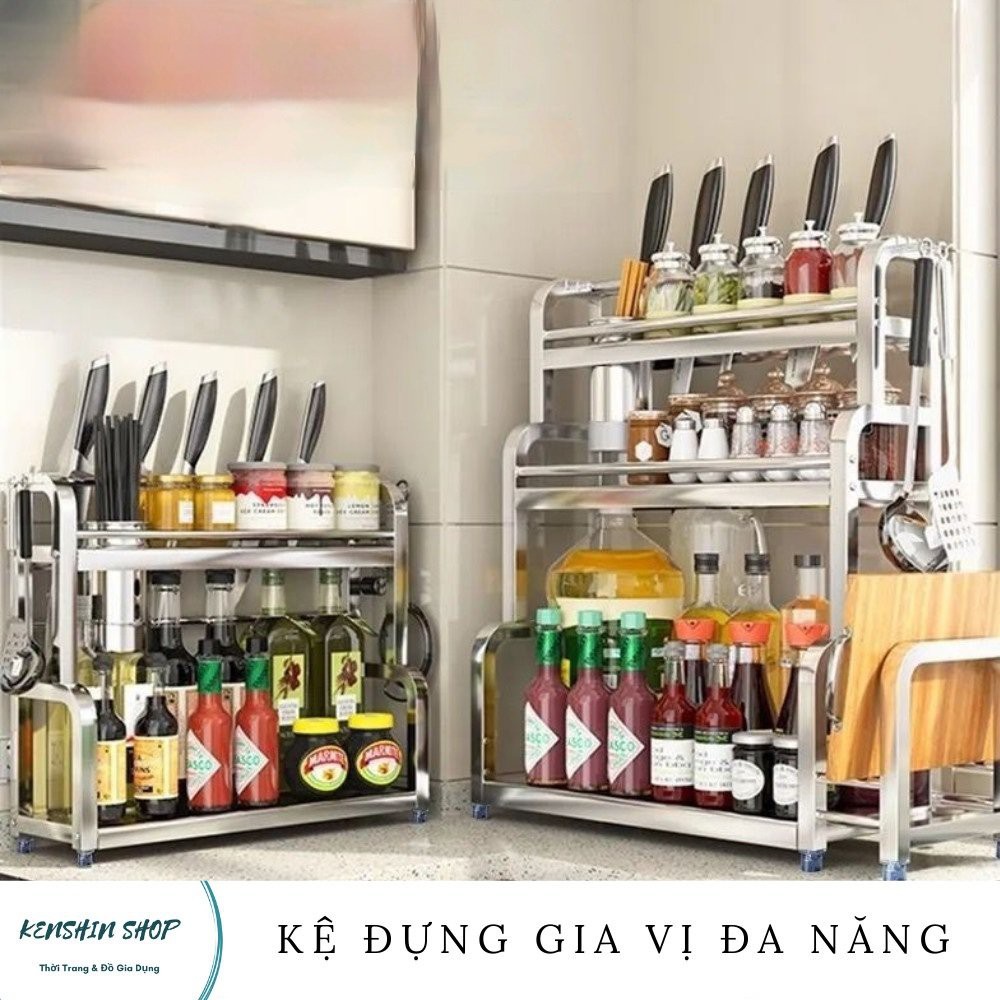 Kệ Gia Vị, Kệ Đựng Gia Vị Nhà Bếp Đa Chức Năng KENSHIN SHOP