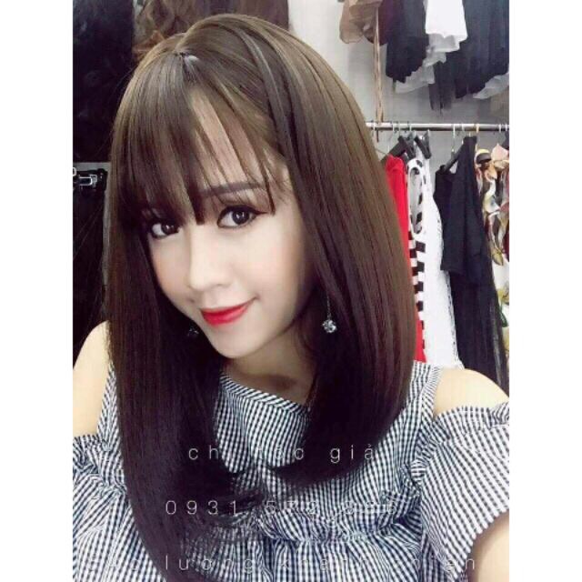 Tóc giả cao cấp cúp❤️freeship 50k-tặng lưới chùm tóc- hình thật