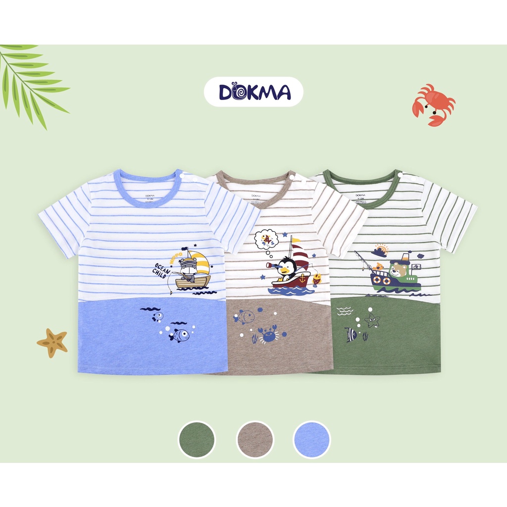 DMB396A Áo cài vai cộc tay Dokma ( 9-36M)
