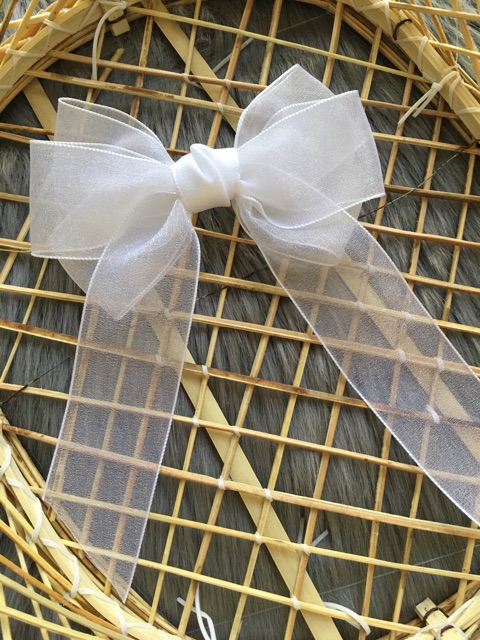 Kẹp nơ voan nhũ cao cấp