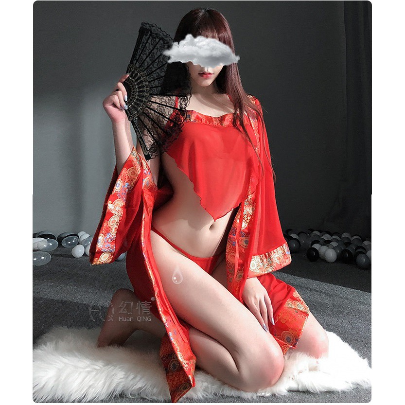 áo khoác  + yếm + quần trung hoa