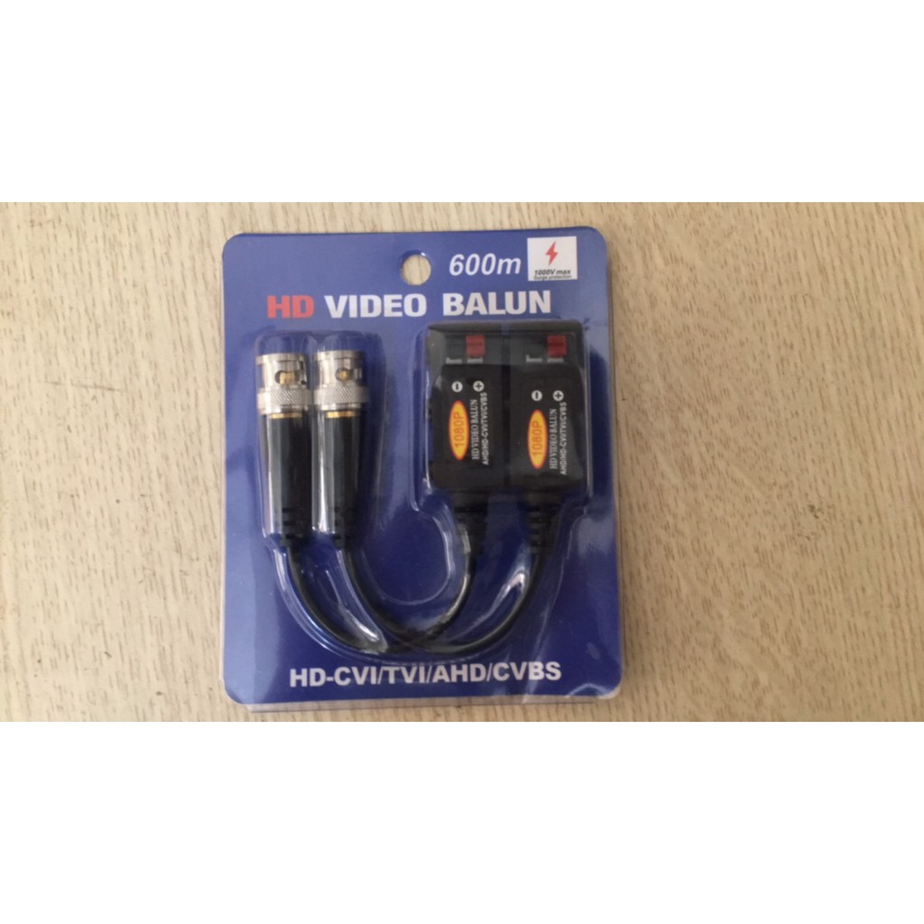 Bộ Chuyển Đổi Video Balun Cho Camera Hd-Cvi/Tvi/Ahd/Cvbs 1080- 600m