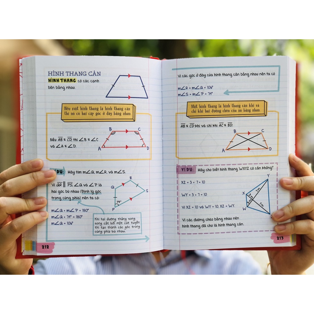 Sách sổ tay đại số và sổ tay hình học Á Châu Books tổng hợp kiến thức toán từ lớp 8 đến lớp 12