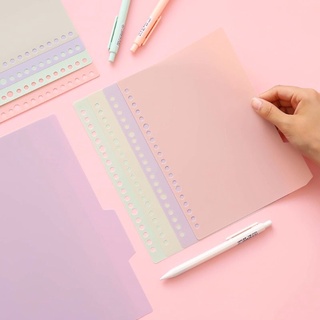 Set 4 tab phân trang A5 20 lỗ pastel