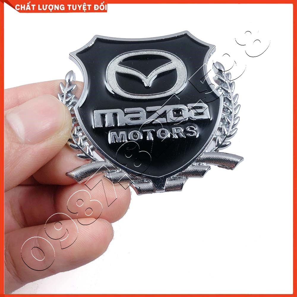 ✅ Logo Bông Lúa Dán Xe Mazda, Logo Dán Xe Ô Tô Sẵn Keo 3M ✅