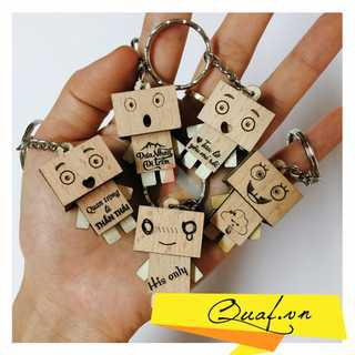 Móc chìa khóa gỗ Danbo siêu dễ thương và cute