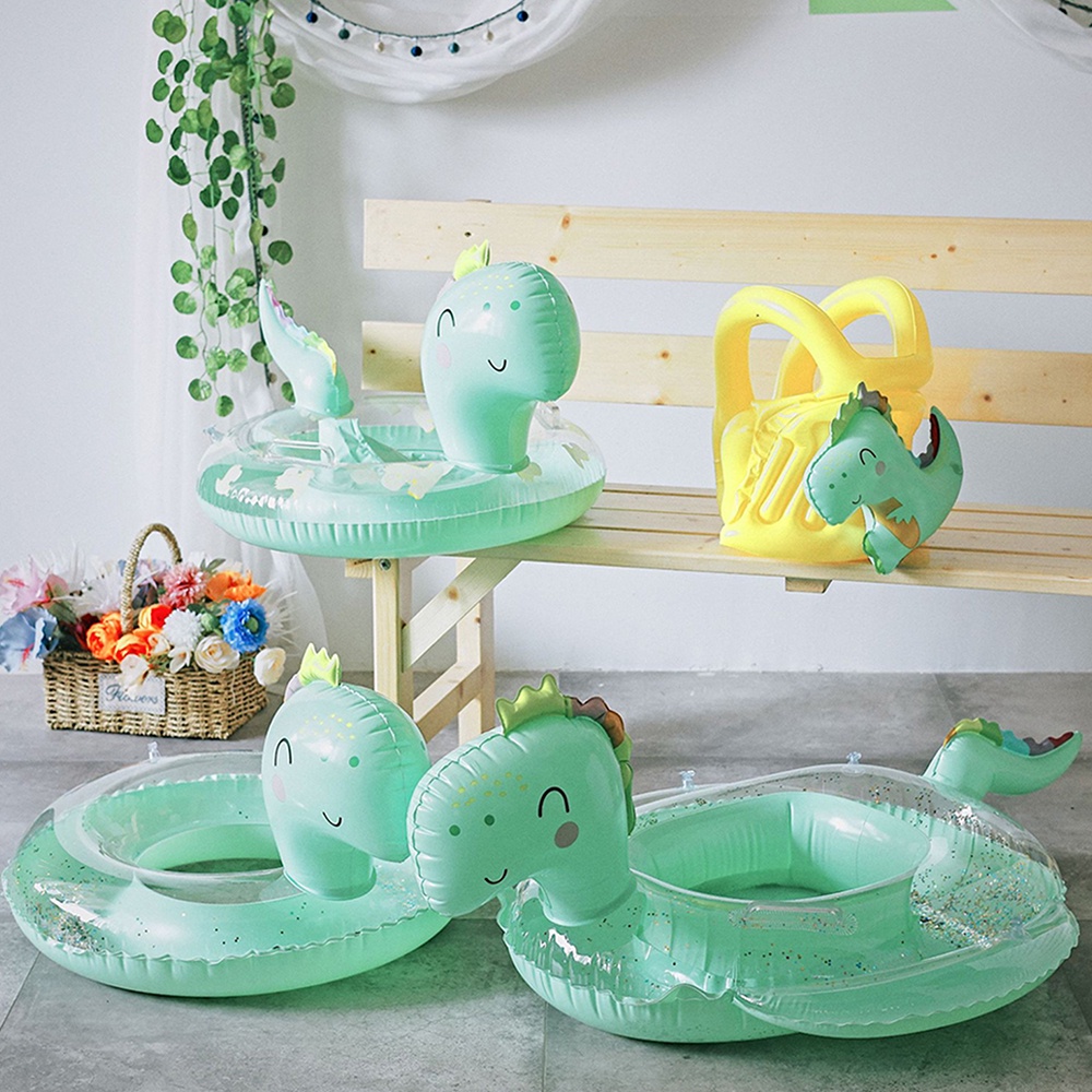 Phao Bơi Bơm Hơi Hình Khủng Long Trong Suốt Dành Cho Bé