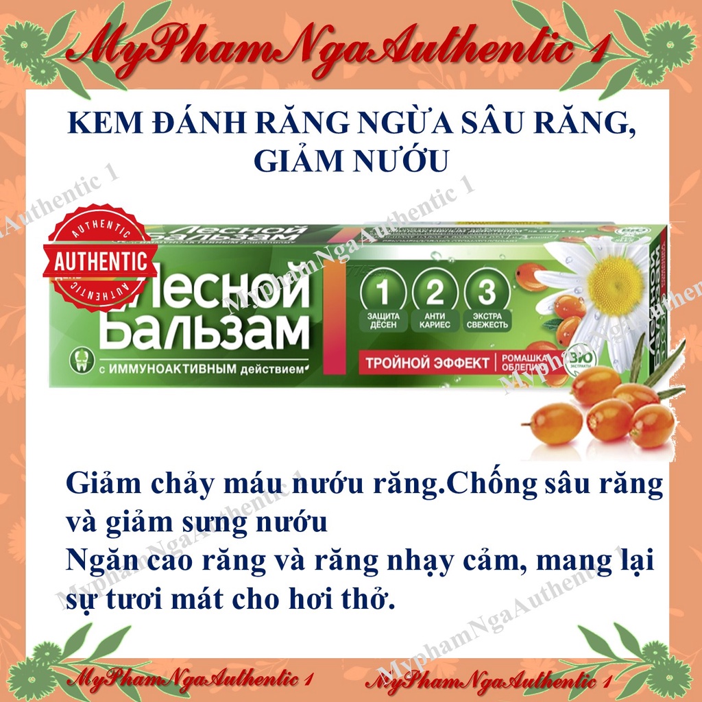 kem đánh răng Balsam Forest loại bỏ chảy máu chân răng và nhiệt miệng