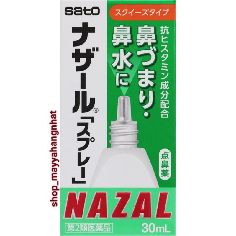XỊT THÔNG MŨI NAZAL SATO  NHẬT BẢN