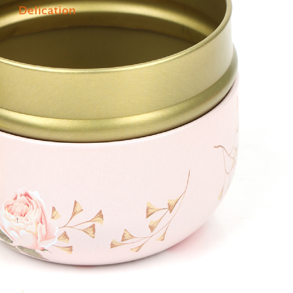 Hộp Thiếc Mini Họa Tiết Hoa Đựng Trà / Cà Phê / Thực Phẩm