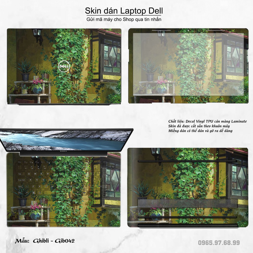 Skin dán Laptop Dell in hình Ghibli Nhật Bản (inbox mã máy cho Shop)