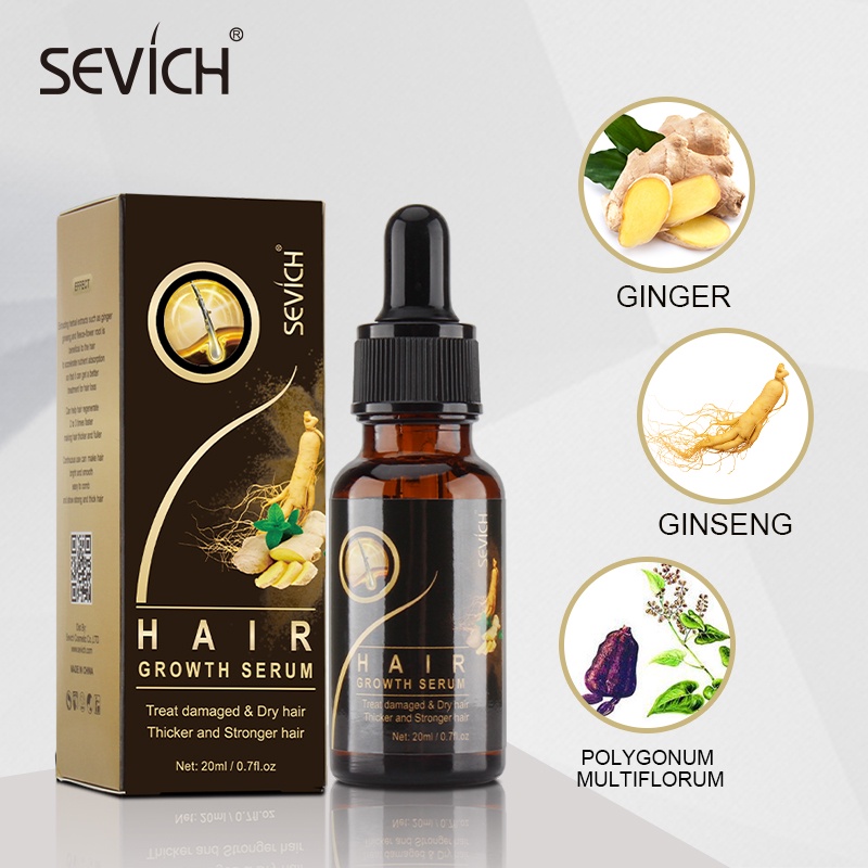 Tinh chất SEVICH chiết xuất gừng kích thích mọc tóc và chống rụng tóc tiện lợi 20ml