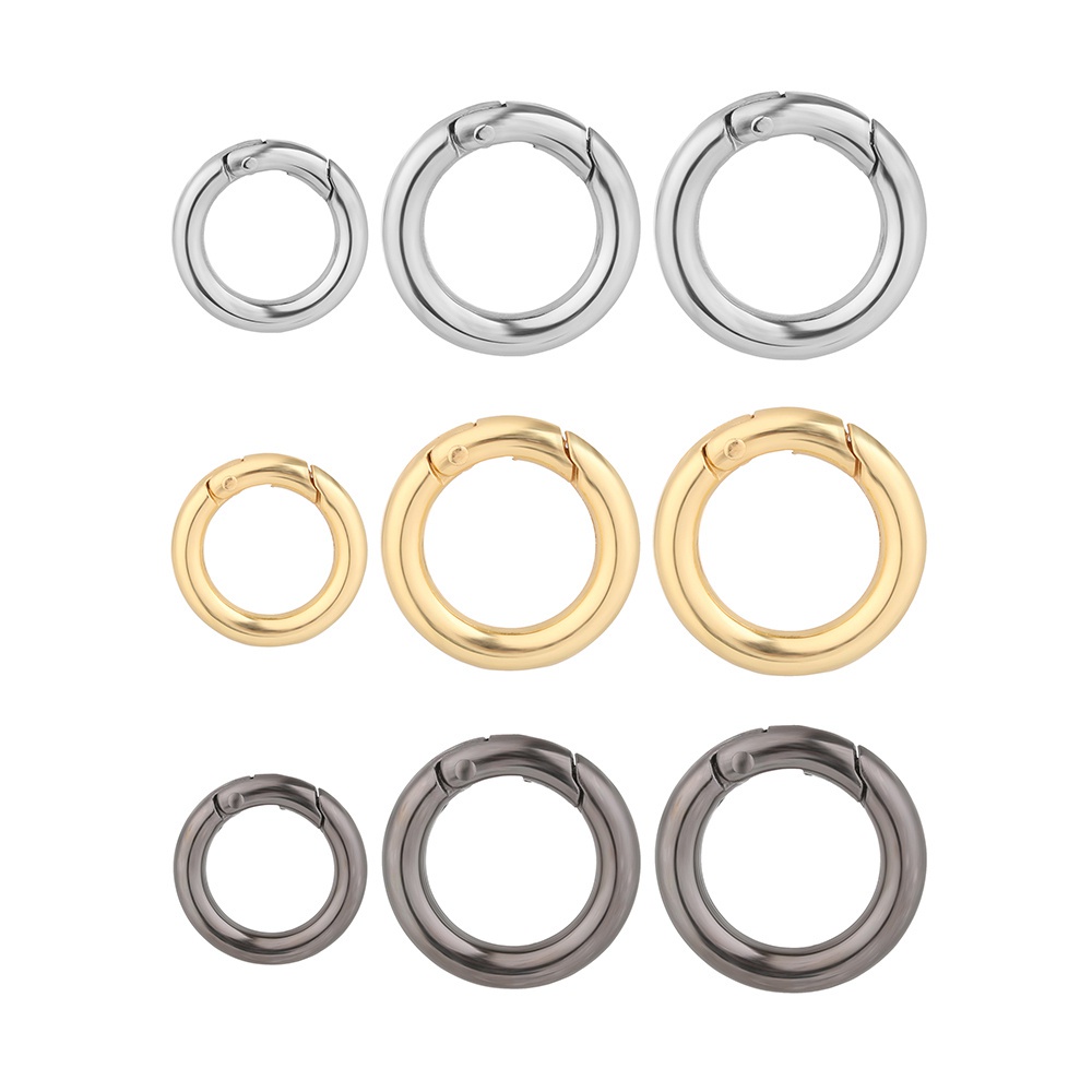 Daphne Set 5 / 10 Móc Khóa Tròn Mạ Kẽm Chất Lượng Cao 25 / 33 / 35mm Đa Năng Tiện Dụng