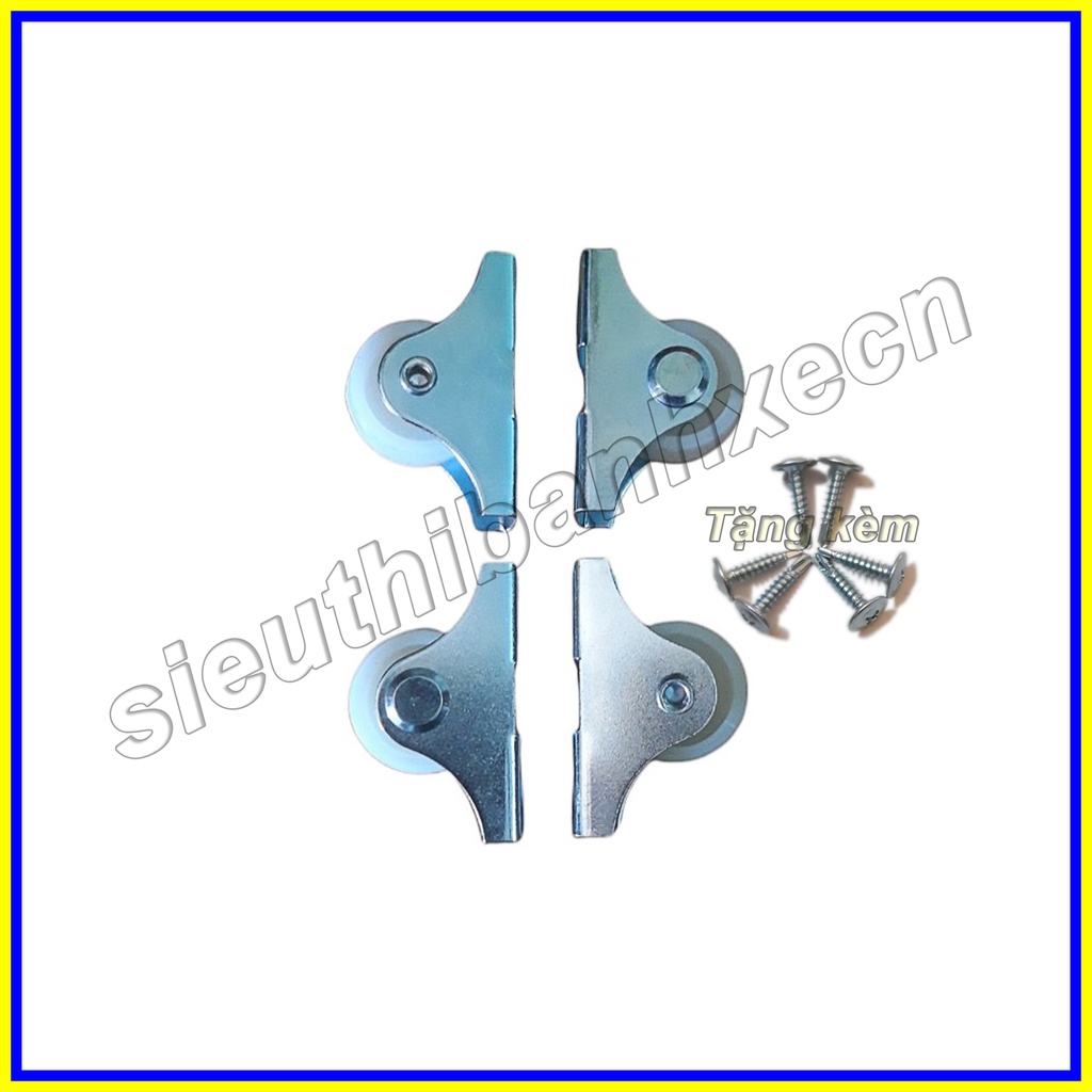 Bánh Xe Đẩy Một Hướng Cỡ Nhỏ - 2F5 Nhựa Trắng Cố Định  - Dùng Trong Cửa Tủ, Cửa Lùa - sieuthibanhxecn