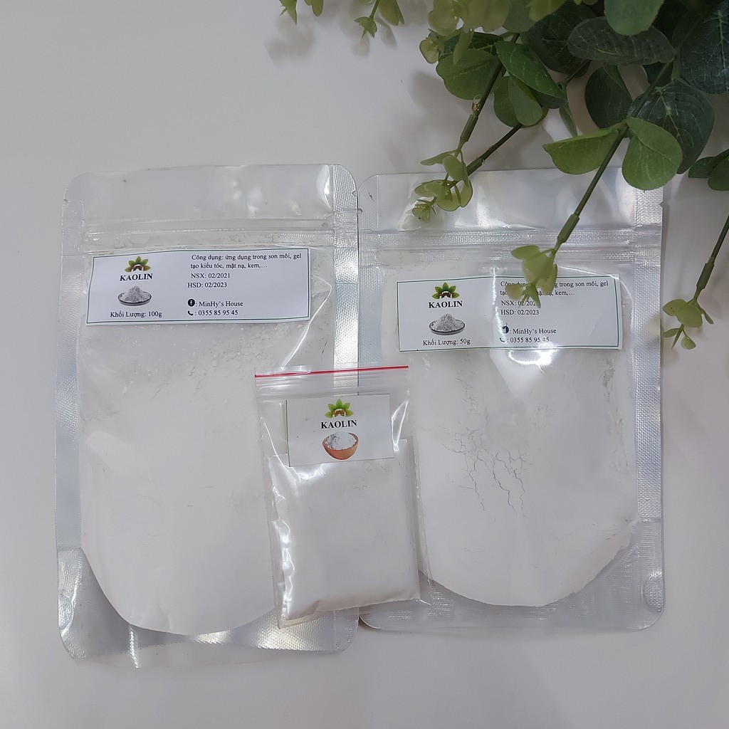 Kaolin_Tăng bám màu, mịn son_Nguyên liệu làm mỹ phẩm handmade