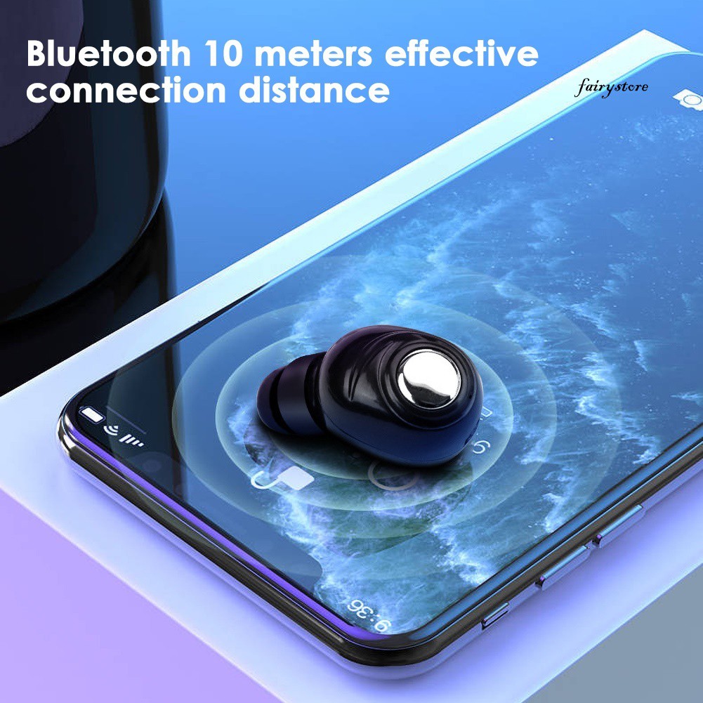 Tai Nghe Nhét Tai Bluetooth 5.0 Mini Fs + X8mini Chống Thấm Nước Kèm Phụ Kiện