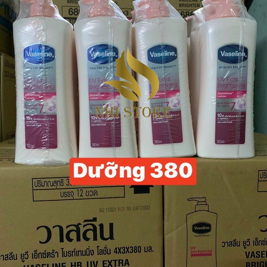 Sữa dưỡng thể Vaseline UV Extra Brightening 10X 380Ml thái lan