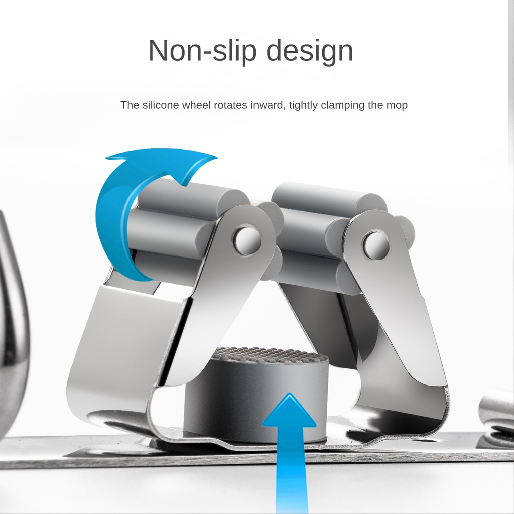 Móc kẹp giữ cây lau nhà chổi XINKUNLON dán tường chịu lực tốt chống thấm nước đa năng tiện lợi