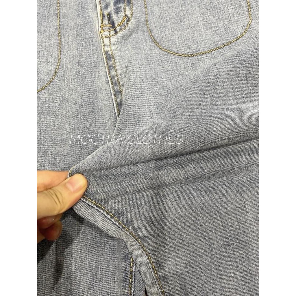 Quần jean bò nữ ống loe lưng cao,chất bò nữ ống rộng co dãn tốt,jeans mềm,jean dày dặn,bo cạp cao