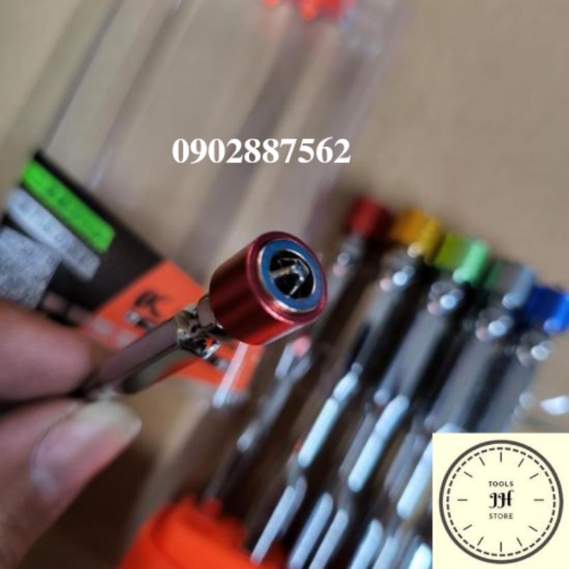 mũi bắt vít 2 đầu bake 6mm có đầu nam châm trợ lực hút KAPUSI JAPAN (PH2x100MM)