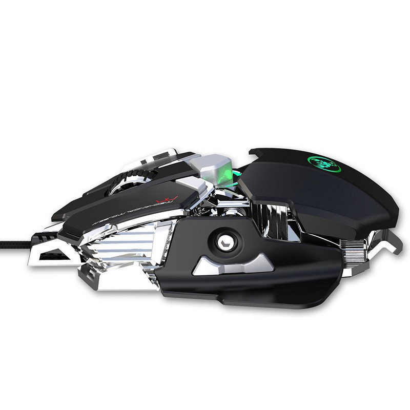 Chuột cơ gaming led RGB 6400DPI - J600 Black mechanical Gaming mouse