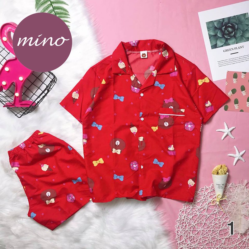 Đồ Mặc Nhà, Pijama, Đồ Bộ Đùi Kate Thái Freesize Siêu Dễ Thương, Vải Mịn, Mát | BigBuy360 - bigbuy360.vn