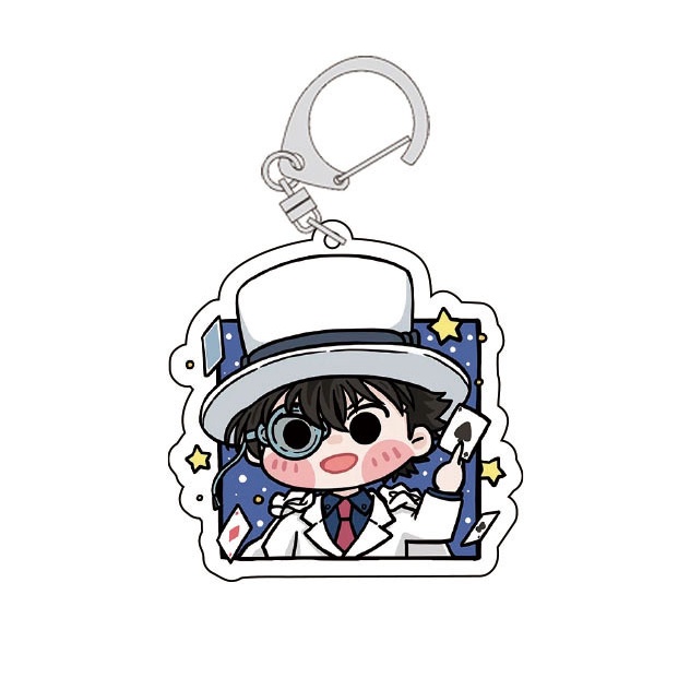 Móc khóa DETECTIVE CONAN ver VUÔNG CUTE Thám Tứ Lừng Danh in hình anime chibi Mica trong acrylic