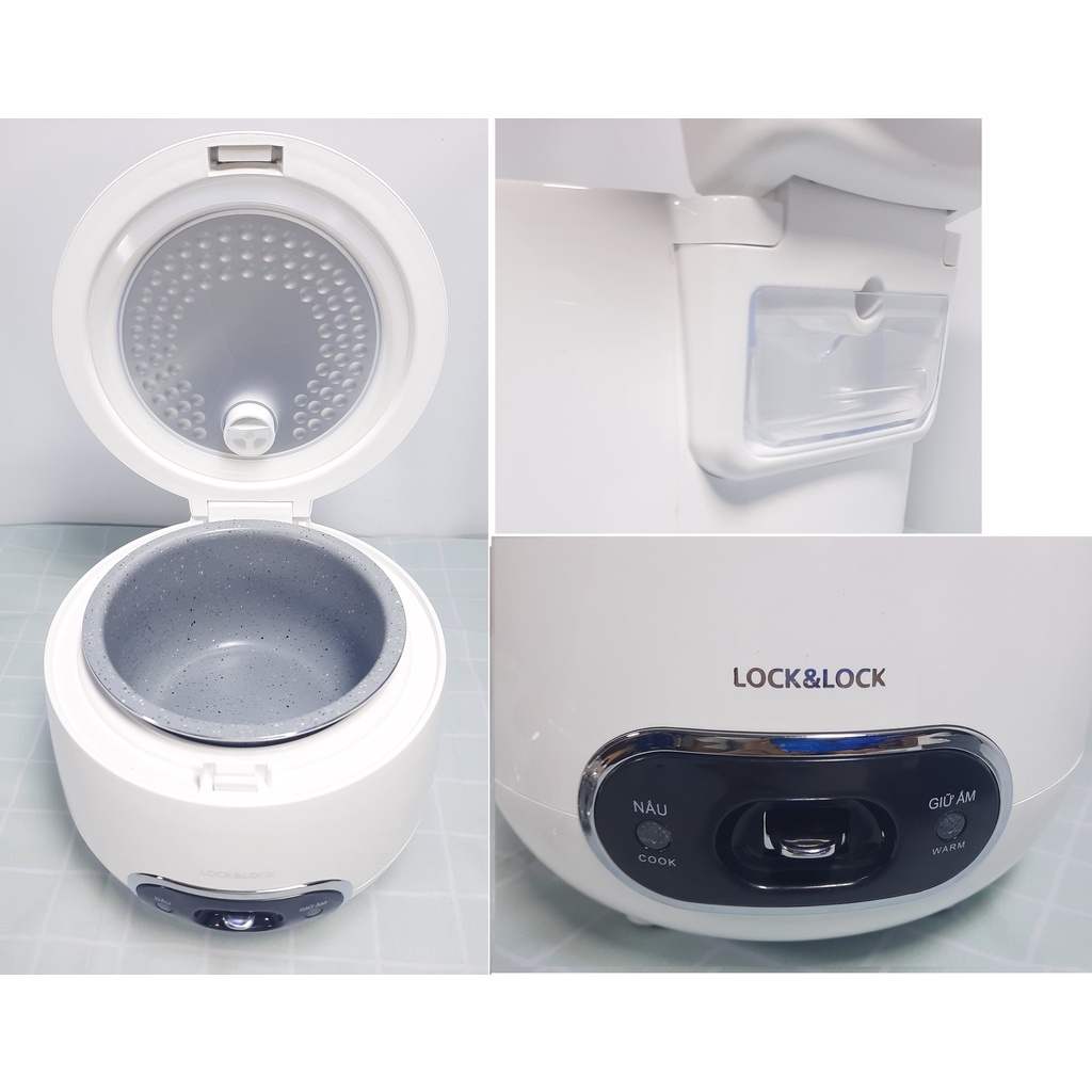 Nồi cơm điện mini Lock&Lock EJR426WHT dung tích 0.8 lít công suất 250W - TRUCANHSG