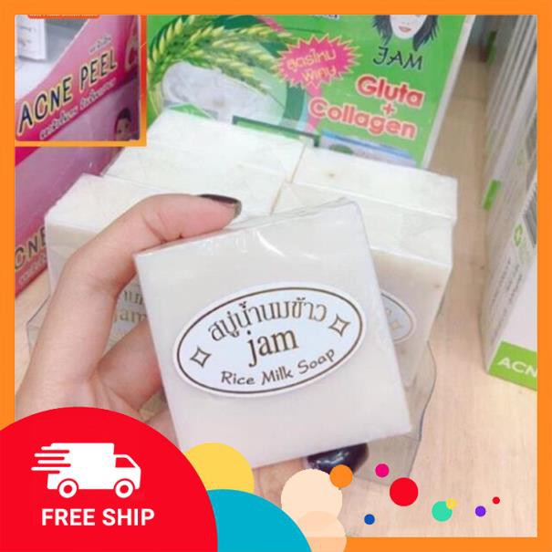 01 bánh xà phòng sữa gạo Jam chính hãng thái lan