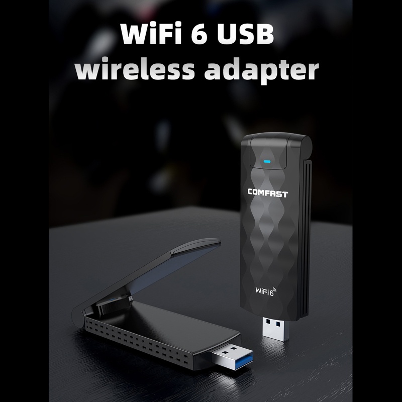 Usb WiFi 6 Cổng USB 3.0 Băng Tần Kép 1800Mbps 2.4G / 5.8Ghz