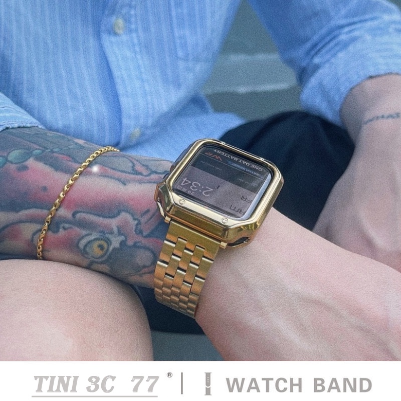 Dây Đeo Inox Cho Đồng Hồ Thông Minh For Apple Watch 7 6 SE 5/3/4/2 40 41 38 45mm 44mm
