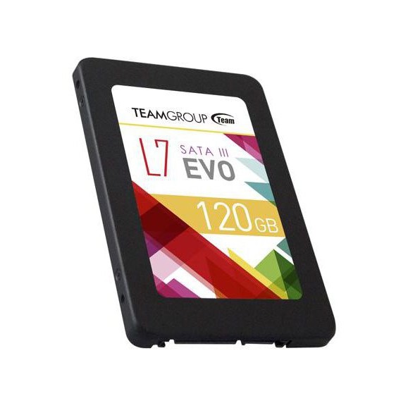 Ổ cứng SSD Team Group L7 EVO 120GB Sata III 2.5" 7mm (Bảo hành 3 năm đổi mới) tặng đèn LED - Hãng phân phối chính thức