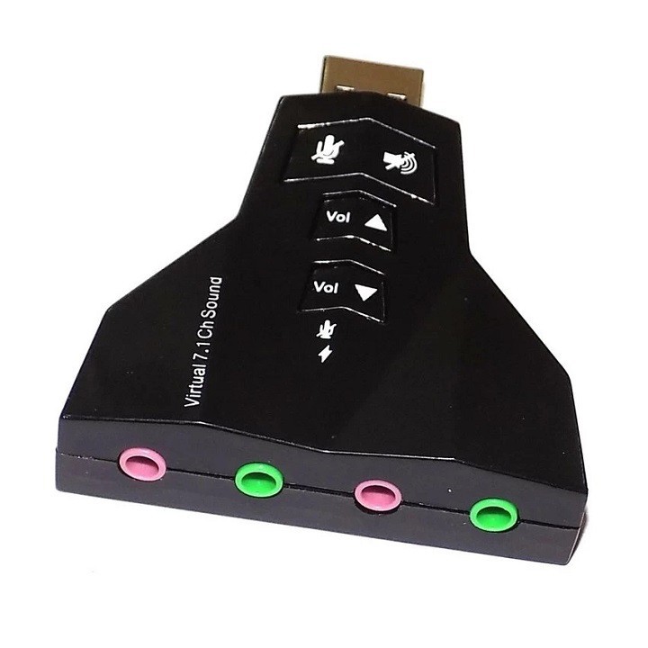 Cáp USB to Sound 3D Virtual 7.1 Phi thuyền 4 cổng (Đen) | BigBuy360 - bigbuy360.vn