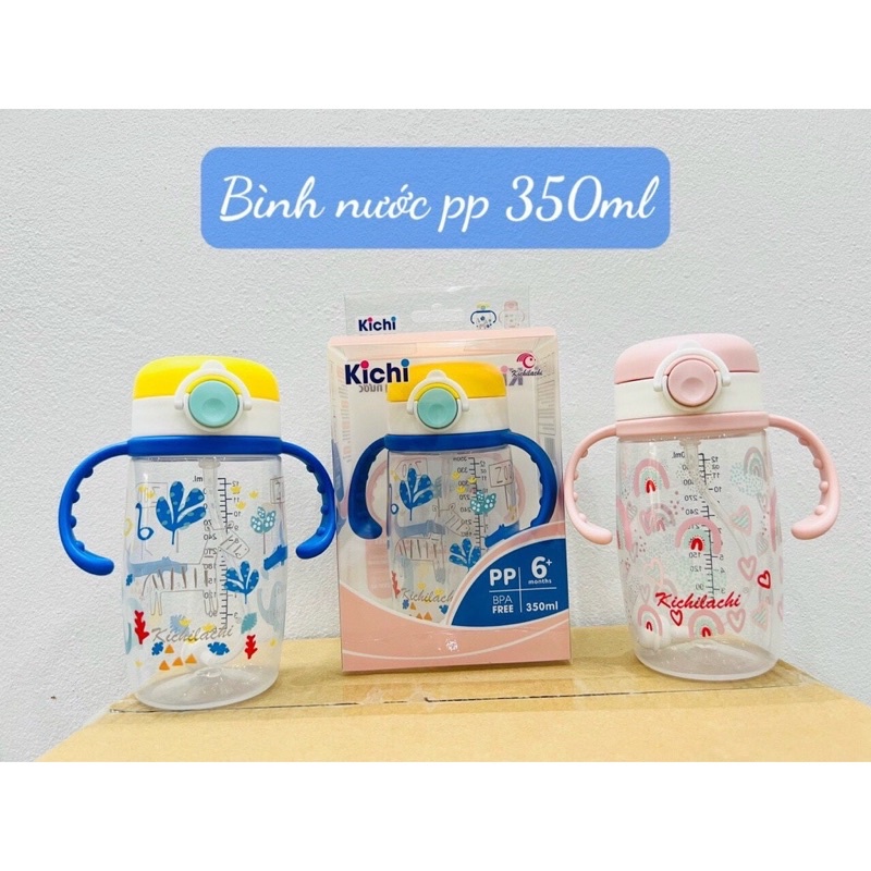 Bình Uống Nước Kichilachi 350ml Cho Bé Nhựa PP An Toàn bộ
