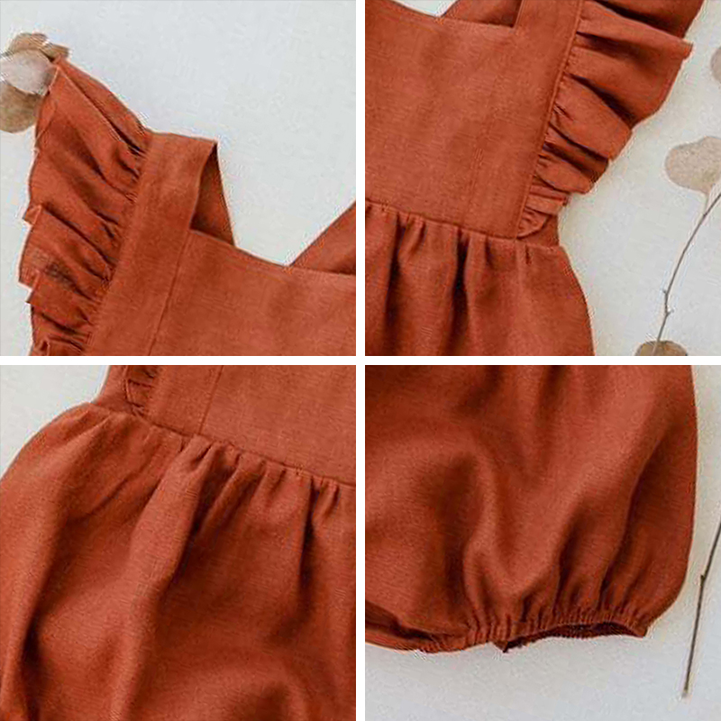 BEAR LEADER Áo Liền Quần Hai Dây Bằng Cotton Lanh Họa Tiết Gấu Thời Trang Mùa Hè Dành Cho Bé 2021