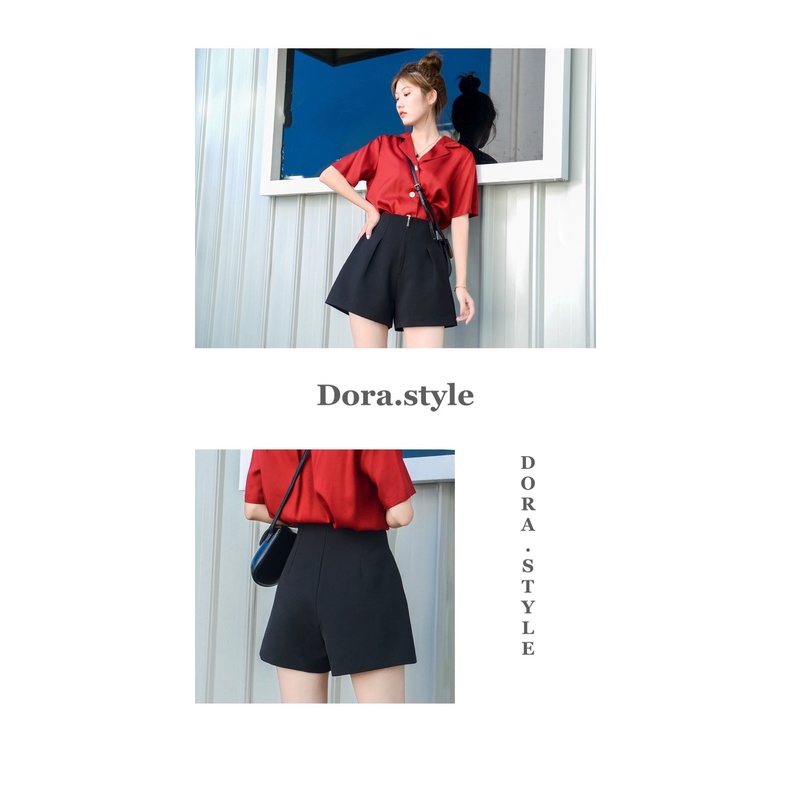 Quần Short Nữ Khóa Trước Cạp Cao Dora Style M622